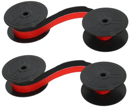 NUOBESTY 2stücke Farbband Für Schreibmaschine Zweifarbiges Schreibmaschinenband Ersatz-tintenband Kompatibel Mit Transparentes Band Für Homeoffice