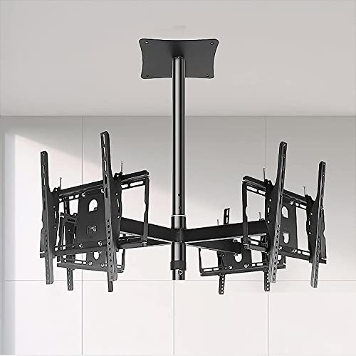 Support TV, Support de Montage TV au Plafond à Quatre côtés, inclinable et Rotatif, Compatible avec la Plupart des écrans Plats LCD et incurvés de 32 à 55 Pouces, jusqu'à 330 LB. Support TV. Supp