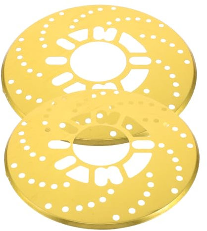 Abaodam 2 Pezzi Pezzo decorativo per disco freno copertura piastra freno racing copertura del freno posteriore automatico coperture dei freni a disco Lega di alluminio D'oro