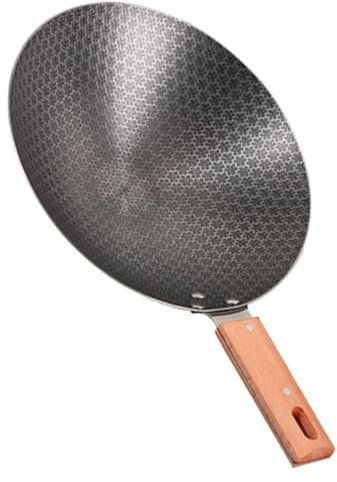 UKCOCO Petit Wok Inoxydable de Poêle à Multifonctionnelle pour Cuisine Camping pour Bbq Viandes Plus