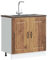 HOMTAKIE - Mueble bajo para fregadero (80 x 46 x 81,5 cm, madera de ingeniería, 1 mueble bajo (2 puertas) 80 cm