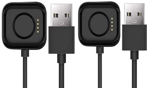 Blueshaweu Caricabatteria Dock Magnetico USB Compatibile per OnePlus Watch 3/2/2R,Dock charger Compatibile con Smartwatch OnePlus watch (Nero+Nero)