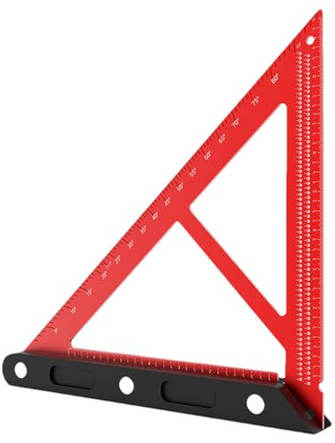 keloppasit Winkelmesser Für Holzbearbeitung | Präzisions-Messgerät Mit Maßstab,Präziser Rasterschmiege Mit Bohrungen Für Holzarbeiten, Zimmerei & Architektur