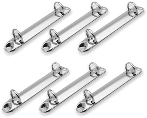 6 Stück 2 Ring Binder Mechanismus, O-förmiger Metallclip, 123mm lang, Blende 25mm, Ringbuchmechanik Binder, Metall Clip Ringbuch, für Terminplaner, Mini-Albums, Notizbücher