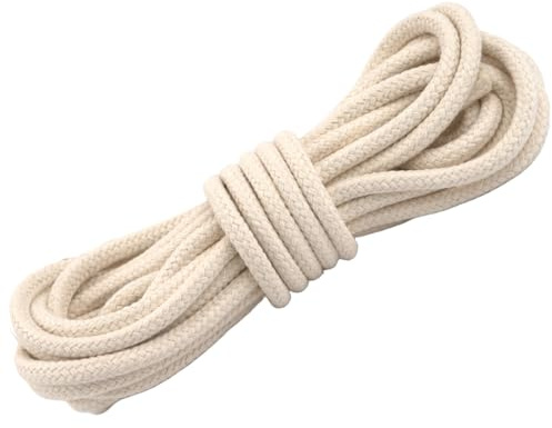 Baumwollseil Baumwollschnur Ø1mm-12mm Naturseil Baumwolle Seil für DIY Basteln Makramee 10-100m von Ropes and More® (Ø12 mm – 10 m (Lfm) ohne Spule)