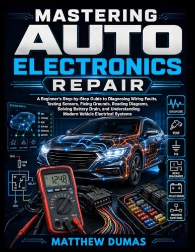 MASTERING AUTO ELECTRONICS REPAIR: A Beginner's Step-by-Step Guide to Diagnosing Wiring Faults, Testing Sensors, Fixing Grounds, Reading Diagrams, ... Modern Vehicle Electrical Systems