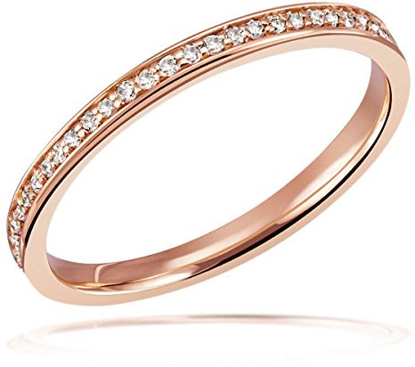 Goldmaid Damen-Ring Memoire 585 Rotgold ab 59 Brillanten 0,23 ct. Diamantring