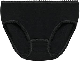 DILLING Girl's Merino Wool Knickers - Organic Underwear Black 9-10 Years