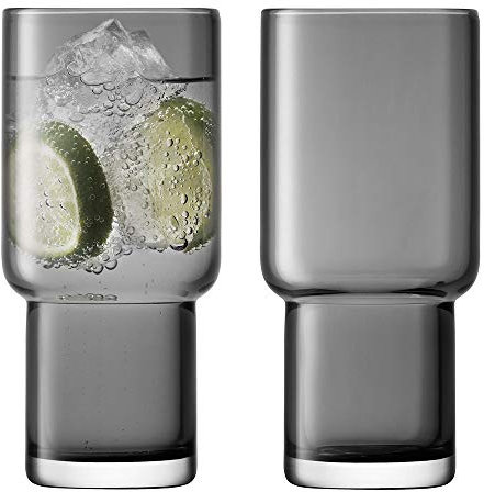 LSA Utility Allzweckbecher, 300 ml, Schiefer, 2 Stück, Glas, Grey, Tumbler, 300ml, 2