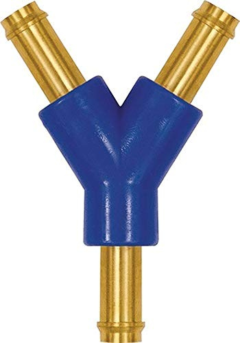 RIEGLER 133415-YPK-600 Y-Schlauchverbindungsstutzen, für Schlauch LW 6, Messing und POM, 1Stk