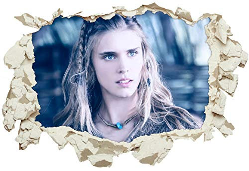 Unified Distribution Gaia Weiss In Vikings - Wandtattoo mit 3D Effekt, Aufkleber für Wände und Türen Größe: 92x61 cm, Stil: Durchbruch