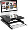 Duronic DM05D18 Schreibtischaufsatz | Workstation 55 x 53 cm mit Tastaturablage | Computertisch höhenverstellbar 17-42 cm | Stehpult für PC, Laptop und Smartphone | Sitz-Steh Schreibtisch bis 15 kg