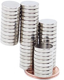 Brudazon | 20 Mini Scheiben-Magnete 10x2mm | N52 stärkste Stufe - Neodym-Magnete ultrastark | Power-Magnet für Modellbau, Foto, Whiteboard, Pinnwand, Kühlschrank, Basteln | Magnetscheibe extra stark