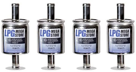 4 X Filtro gas 12 mm per auto, GPL, filtro universale