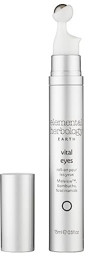 Elemental Herbology Vital Eyes Roll on Eye Serum, 15ml - Nourishing Eye Cream for Dark Circles and Puffy Eyes - Revitalising Anti Aging Eye Cream for Dull Skin