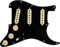 Fender Prewired Pickguard Strat 57/62 black, 992345506, Schwarz