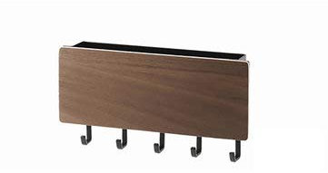 TuToy Garderobe Key Rack Eingang Lagerung Wandhalterung Haken Tür Home Room Organizer - Schwarz