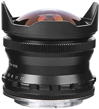 für Z Mount Objektiv, CL-Mil7528N 7,5 mm f16-f2,8 Weitwinkel Fisheye spiegellose Kamera Objektiv mit Gegenlichtblende für Z6 Z7 Z50 spiegellose Kamera(Schwarz)