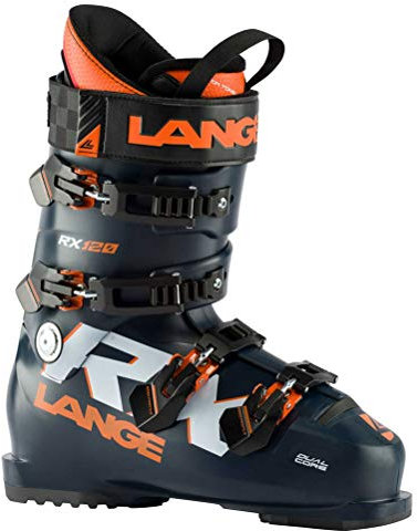 LANGE Rx 120 skistiefel, Schwarz/Blau/Orange, 28.5 Mondopoint (cm)