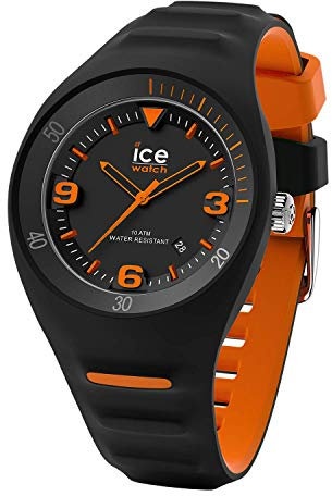 Ice-Watch - P. Leclercq Black orange - Schwarze Herrenuhr mit Silikonarmband - 017598 (Medium)