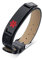VNOX Personalisierte Herren Damen Medizinisch ID Leder Armband Braid Names Medizinisch Warnen Armband für Männer Paar mit Familiennamen - Geburtstag,Armbandlänge 15-19.5cm