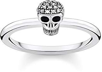 THOMAS SABO Ring Totenkopf 925 Sterling Silber TR2327-643-14-54
