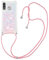 MRSTER Funda con Cuerda para Huawei P30 Lite, Bling Glitter Líquido Carcasa Moda Ajustable Collar Correa Protección Case para Huawei P30 Lite. LP Star Pink