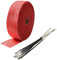 Mintice 5CM X 5M Cinta de Escape Rojo Cinta Anticalorica Aislante Térmica Tubos Escapes Protección contra el Calor Motocicleta con 6 Bridas