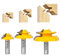 MNA 45 Degree Lock Miter Router Bit 3-Piece Set, for 1/2”, 3/4”, 1” Cutting Height, 1/2 Inch Shank. Easy to Create Lock Miter Joint