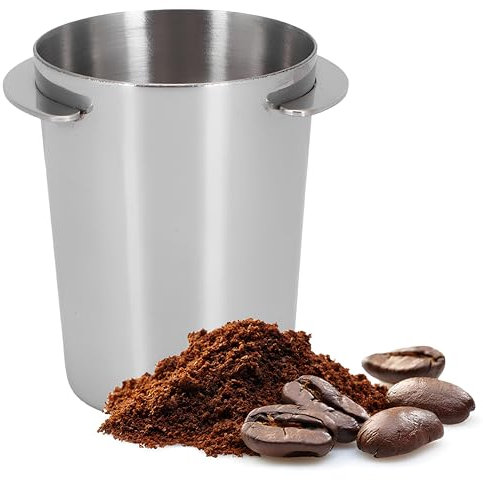 Coffee Portafilter Dosing Cup 51mm Stainless Steel Coffee Distributor for Espresso Machine Coffee Machine Parts Mug Powder Feeder Handle