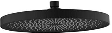 WENKO Softwater Duschkopf, Regenduschkopf, Universalbrause spritzarm und leise in der Funktion, Duschbrause, super sanftes Wasser dank mehr Düsen am Brausekopf, Duschkopf Ø 26 cm, ABS Schwarz matt
