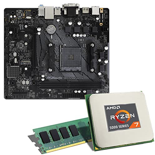 AMD Ryzen 7 5700G / ASRock B550M-HDV Mainboard Bundle / 16GB | CSL PC Aufrüstkit | AMD Ryzen 7 5700G 8X 3800 MHz, 16GB DDR4-RAM, GigLAN, 2X M.2 Port, USB 3.2 Gen1 | Aufrüstset | PC Tuning Kit