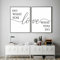 Do what you love love what you do Poster Schwarz Weiß Wandkunst Leinwand Gemälde Nordischer Stil Moderner Druck für Wohnzimmer 50x70cmx2Pcs Frameless