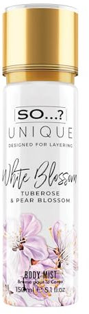 So…? Unique Womens White Blossom Body Mist Fragrance Spray 150ml