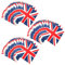 JZK 48 x Papierservietten, britische Flagge, Großbritannien, Union Jack, Papierservietten, britische Mottoparty-Dekorationen, Union Jack Party-Zubehör
