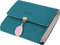 Portefeuille Femme Porte Monnaie Femmes Exquis Pendentif en PU Cuir, 6 emplacements pour Cartes y Compris 1 fenêtre d'identification 1 Section de Facture et 1 Poche à Fermeture éclair, Bleu Paon