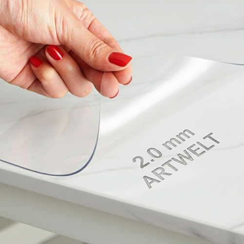 Artwelt Tischdecke Transparent Tischfolie 2.0mm Tischschutz 170cm X 80cm | Tischschutz transparent, Tischschutzfolie, durchsichtige Tischdecke, Tischdecke abwaschbar, wetterfest