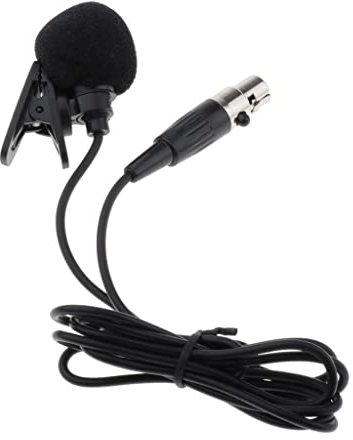 pistro Professional Mini XLR 3 Pin Microphone Lapel Tie Clip for PC Transmitter