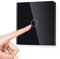 LIAONFOY 1 Fach 1 Wege intelligenter WIFI WLAN Touch Schalter Unterputz Wandleuchtenschalter Sensor Touchscreen Schwarz Arbeiten mit Alexa tuya Google Home 90-250V 2.4GHz Neutrale Linie erforderlich