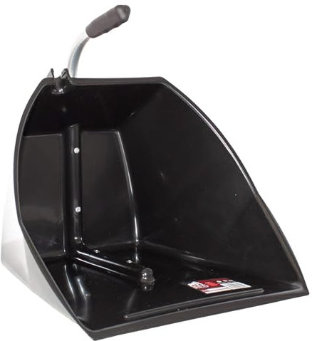 Red Gorilla Offizielle Big TIDEE große Schaufelpfanne in Schwarz mit kurzem Griff, breite tiefe Kehrschaufel für Garten, Stall, Haus oder Baustelle