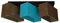 alfalux Deckenlampe 3 Flammig Deckenleuchte LED Geeignet Holz Wohnzimmer Schlafzimmer JLS31BRTUD TÜRKIS/BRAUN