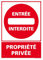 Panneau Entrée Interdite, Propriété Privée Alu 2 Mm - 300 X 420 Mm Signalisation Rectangulaire Prépercée Avec Kit De Fixation Fabrication Française