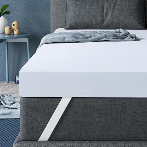 BedStory 𝟭𝟬𝗰𝗺 Dicker Topper 140x200cm - H3/H4 Härtegrade Geltopper mit Memory Foam für Boxspringbett und Unbequeme Betten Schlafsofa