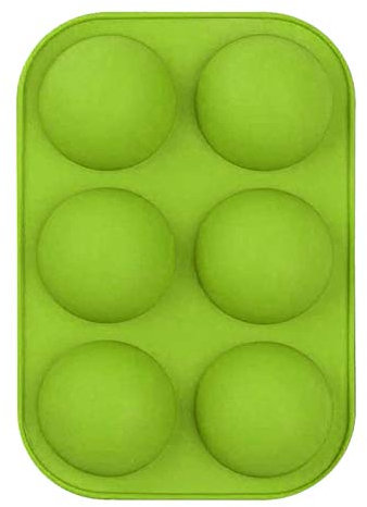 Moule rond en silicone 6 trous demi-sphères antiadhésifs pour gâteau Vert