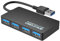 jj-shop24 USB 3.0 4 Port Verteiler Super Speed Daten HUB Adapter Mehrfachstecker Splitter Mini USB Verteiler für Notebook, Laptop PC, Desktop, Flash Drive, HDD, Konsole, Drucker, Tastaturen