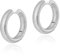 GoldenPlayer 18K Ohrringe Dupes, Ohrringe für Damen, Ohrringe Creolen für Damen, Hypoallergene 585 Vergoldete Ohrringe mit Ohrringbox (C-Silver)