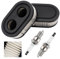 VooGenzek 2 Pièces Filtre à Air Tondeuse à Gazon et 2 Pièces Bougies d'allumage, Compatibles avec Briggs & Stratton 798452 593260 Moteur