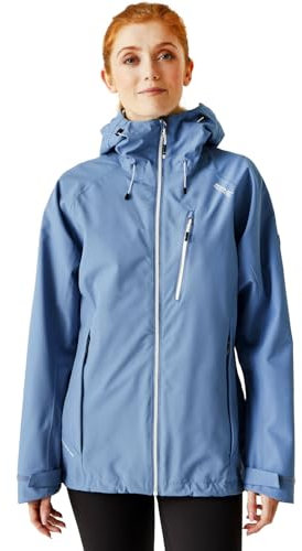 Regatta Femme Birchdale À Capuche Pour Veste Imperméable, Bleu Coronet, 46 EU