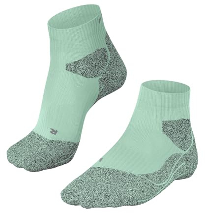 FALKE Damen Laufsocken RU Trail W So Funktionsmaterial antiblasen 1 Paar, Grün Jade 7439, 35-36
