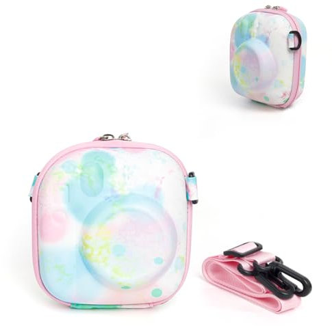 HIYQIN Harte Eva-Kamera-Aufbewahrungstasche Kompatibel mit Fujifilm Instax Mini 12/11/9/8/7+/90/99/40, Bunte Schützende Tragetasche mit Schultergurt - PPSC